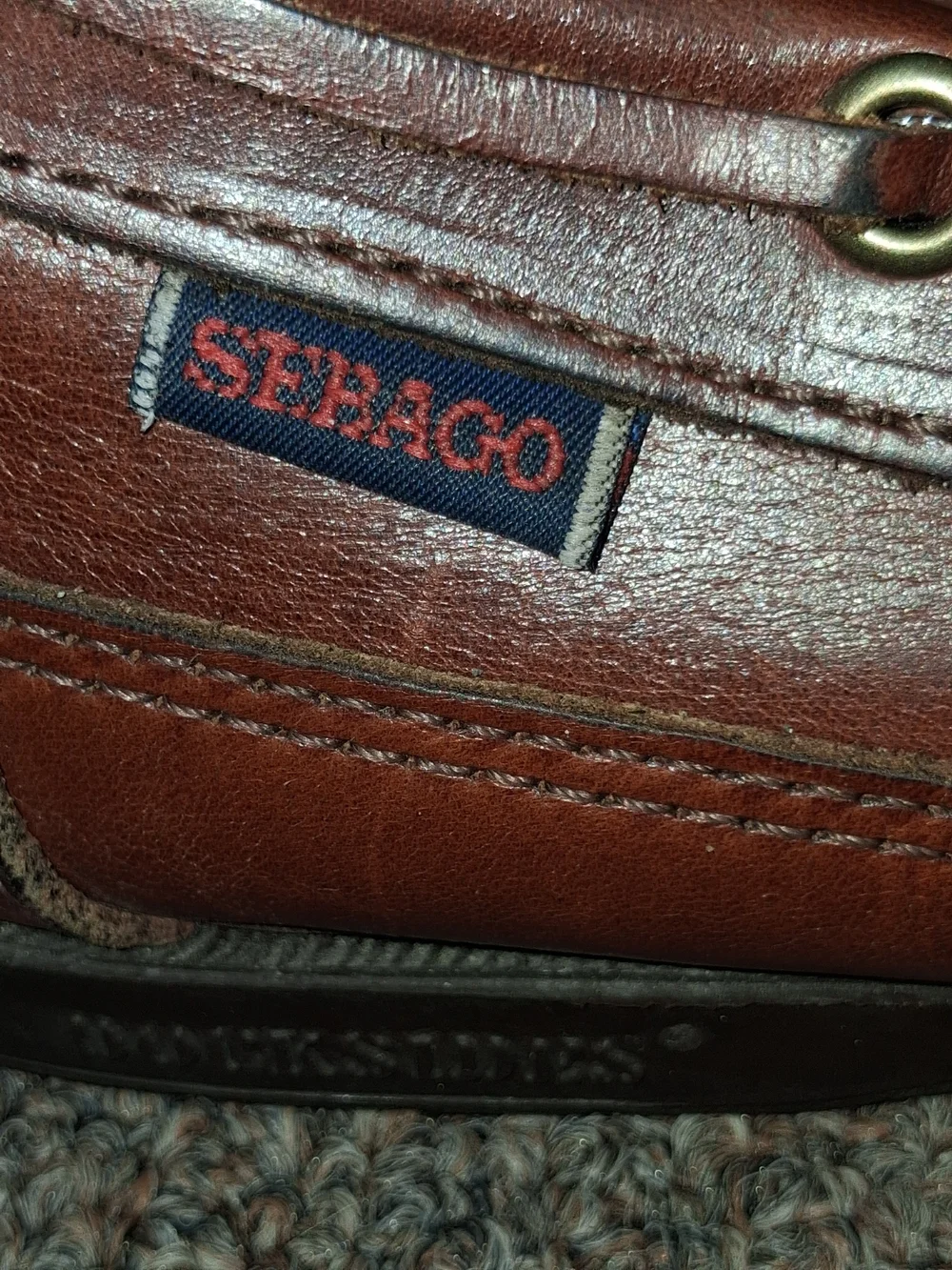 Sebago Men's Classic Brown Leather Slip-On Loafers